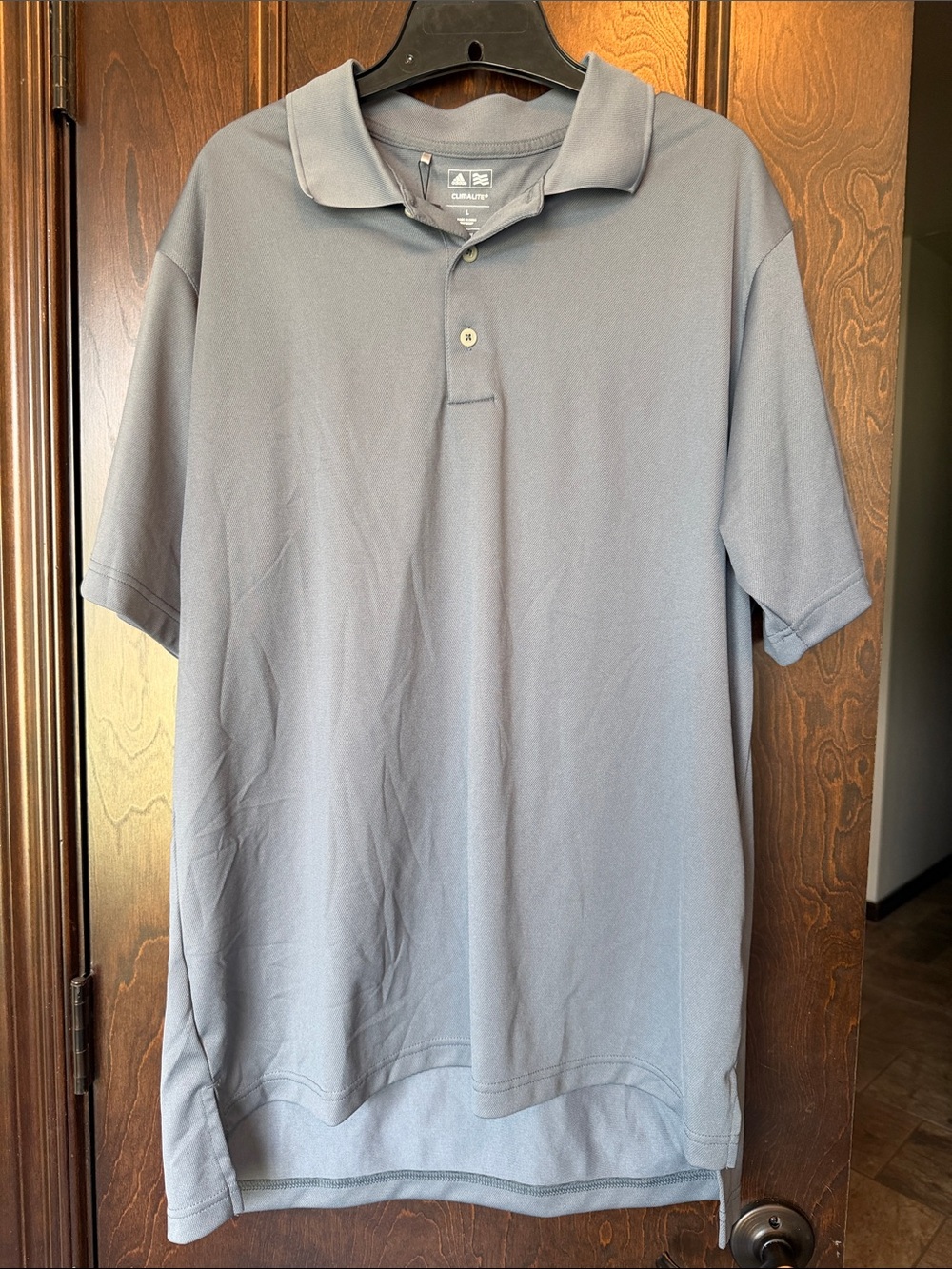 adidas Men’s Slate Blue-Gray Climalite Polo Golf Shirt